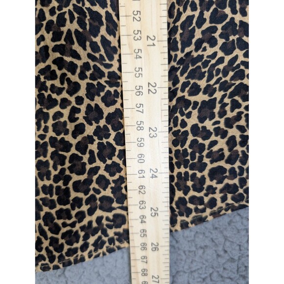 J Crew Blouse Women's XL Cheetah Animal Print Button Up Long Sleeve Collared - Picture 10 of 11